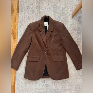 We The Free Paper Cut Faux Blazer In Brown Bear